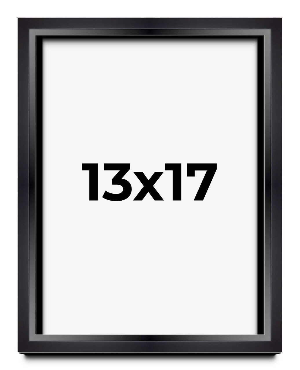 13x17 Minimalist Shadow Box Black Picture Frame - UV Acrylic, Backing, Hanging Hardware